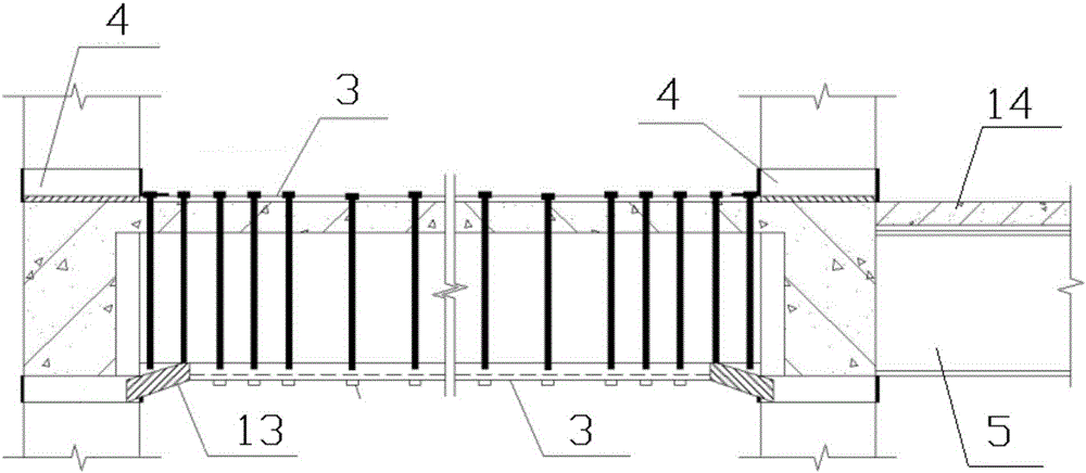 Newly increased cantilever beam frame steel armored anchor-pulling-method structure and process