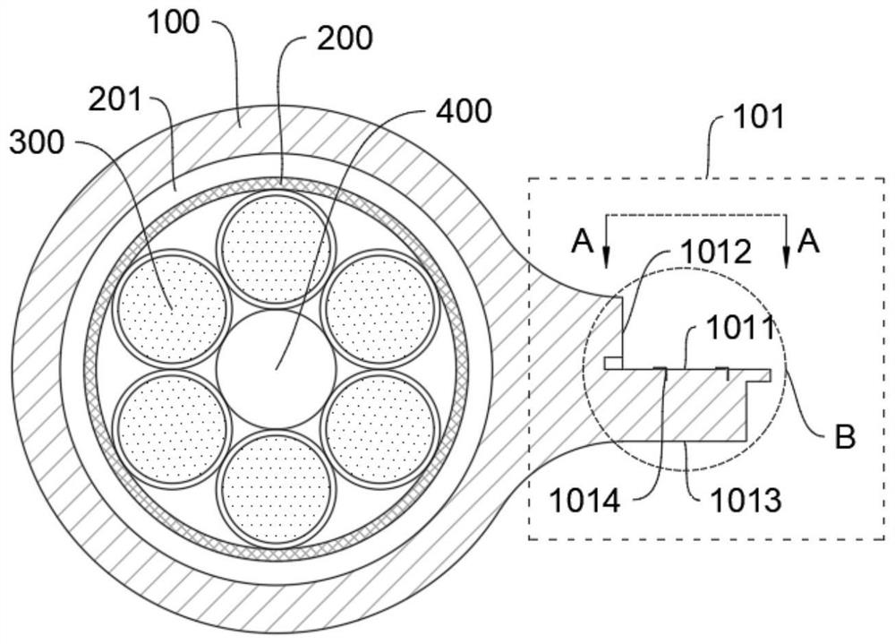 Split type butterfly cable