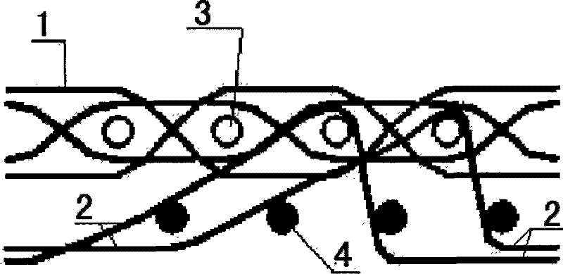 Ramie / terylene double fabric for textile wall cloth and curtain cloth and preparing method thereof