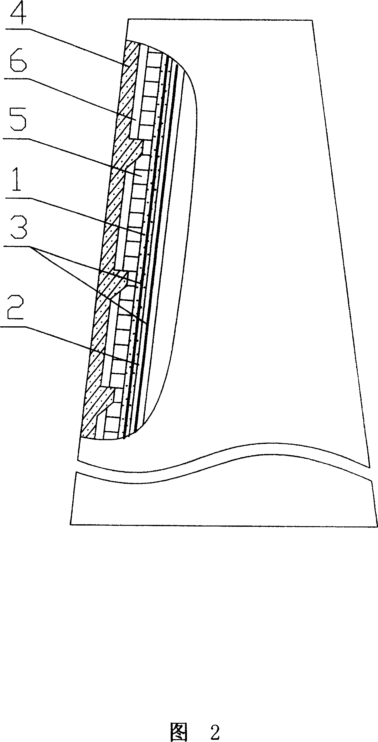 Boiler chimney body and method for forming its inner wall protection structure