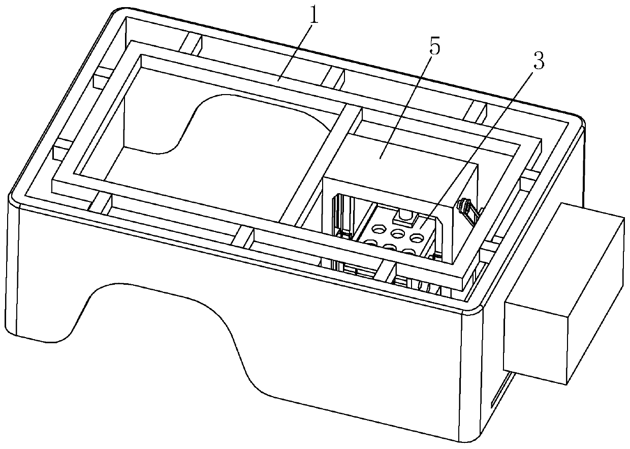 A battery safety replacement device for an electric logistics vehicle