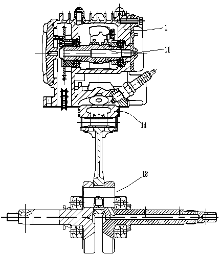 Three-air-valve engine for small-displacement motorcycle