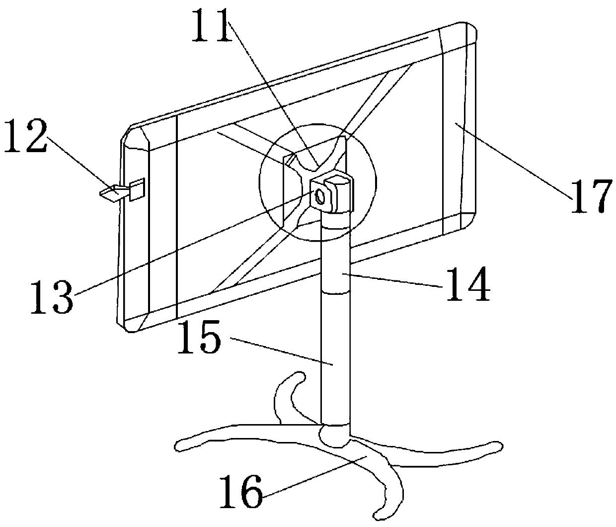 Electronic desk capable of automatically lifting and rotatably adjusting angle of view