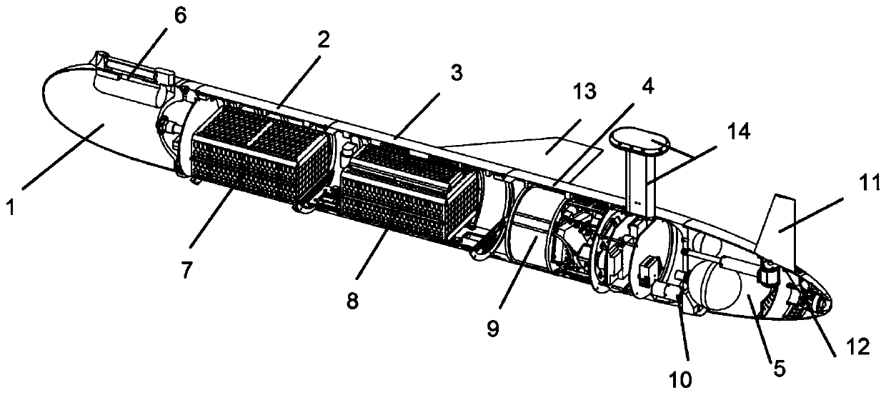 An electromagnetic emergency dumping device for an underwater glider