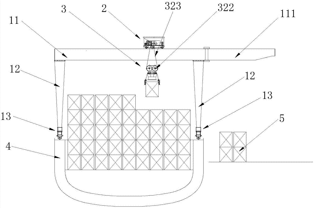 Container crane and working method thereof