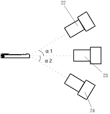 Mobile phone metal middle frame defect imaging system and detection method