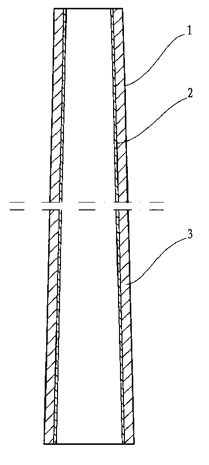 Composite type environment protection wire pole and production techonlogy thereof