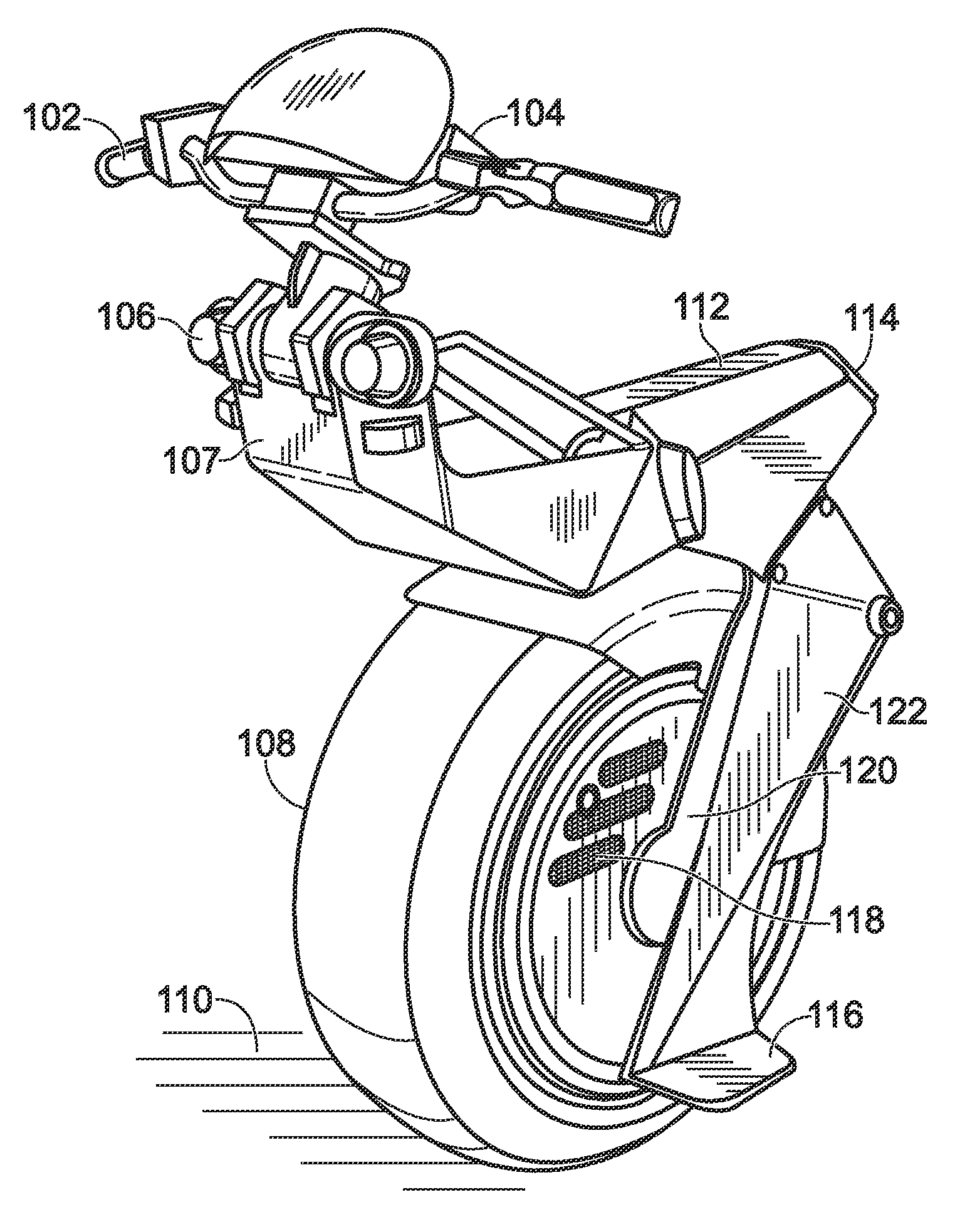Electric-powered self-balancing unicycle with steering linkage between handlebars and wheel forks