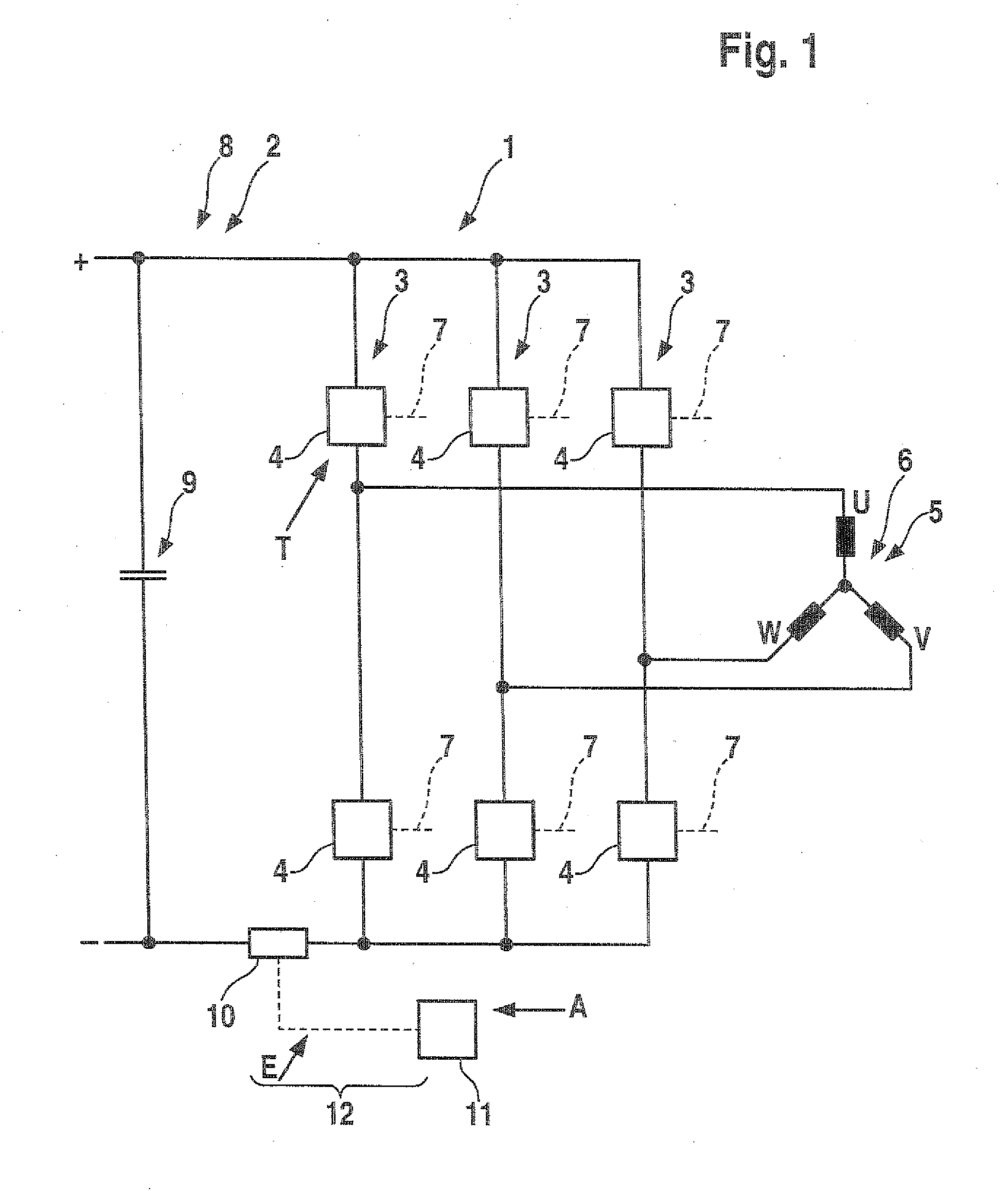 Method and apparatus for current measurement in an electrical network, in particular a multiphase electrical network