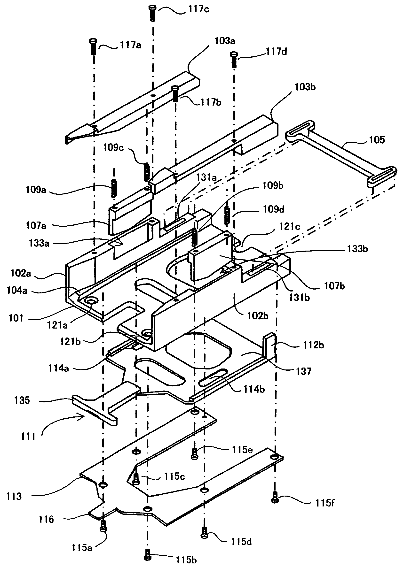 Mounting structure and mounting method for rotating disk storage device