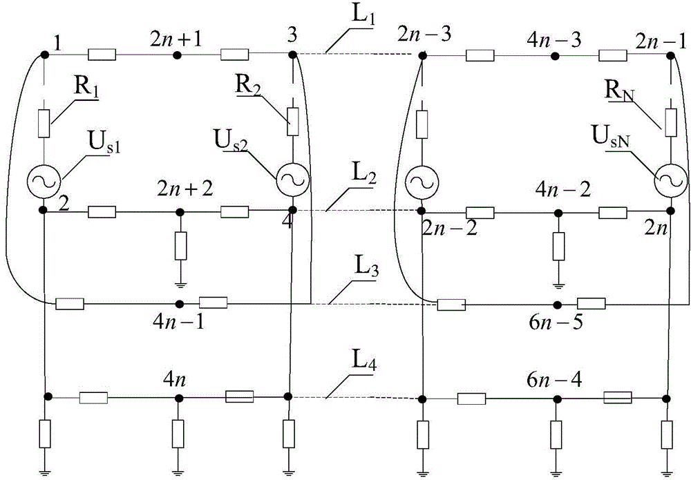 Short-circuit fault mathematical modeling and short-circuit current determining method for rail direct-current power supply system