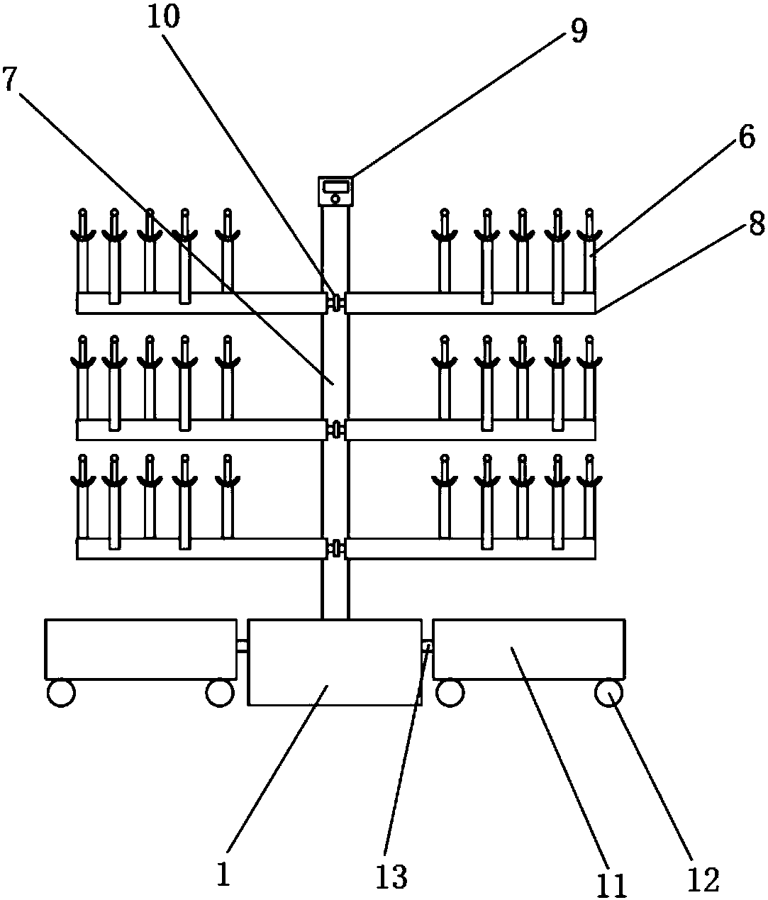 Rubber shoe dryer with automatic collecting function