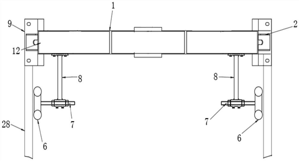 Automatic deviation correcting device for upper belt surface and lower belt surface of conveyor