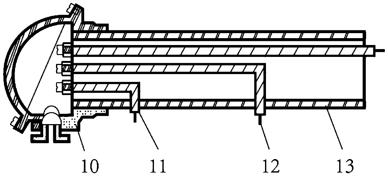 Method and device for measuring thickness of hearth wall of blast furnace online