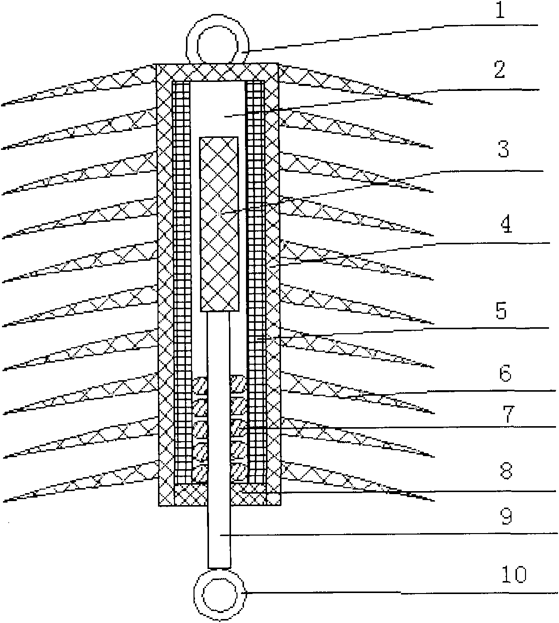 Device for preventing transmission line from waving by using eddy-current heating