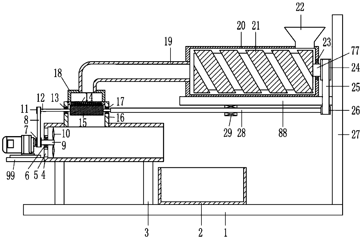 A plastic pellet granulator