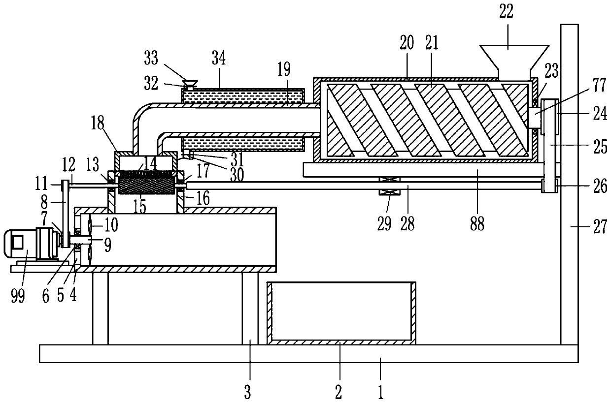 A plastic pellet granulator