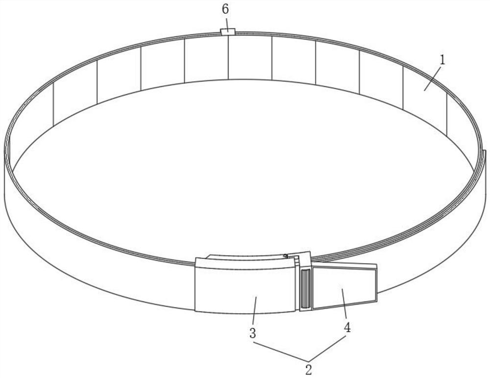 Interconnected belt capable of measuring waistline visually
