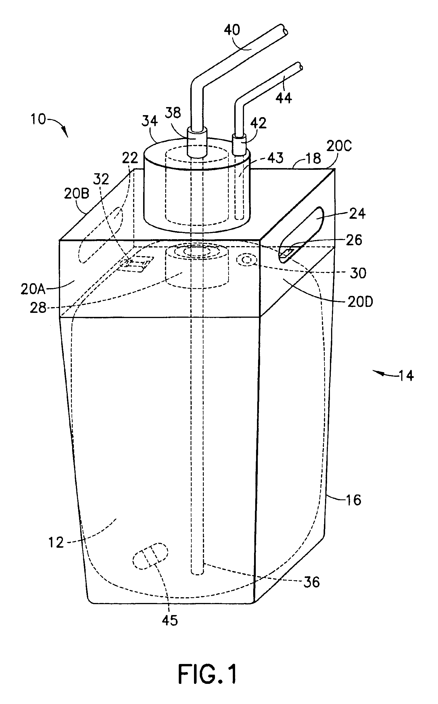 Returnable and reusable, bag-in-drum fluid storage and dispensing container system