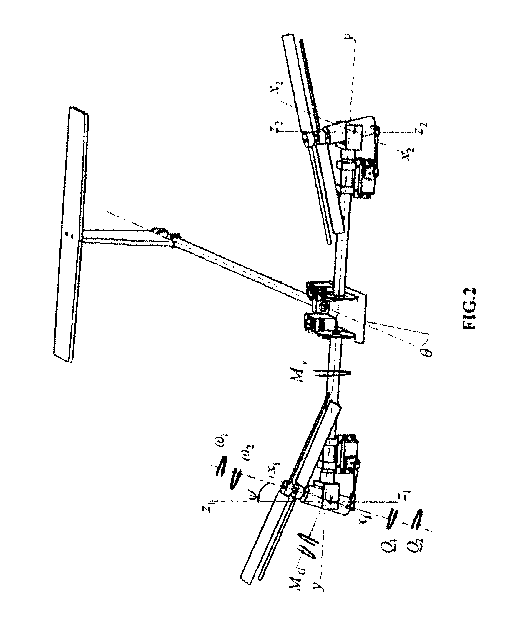 Sided performance coaxial vertical takeoff and landing (VTOL) UAV and pitch stability technique using oblique active tilting (OAT)