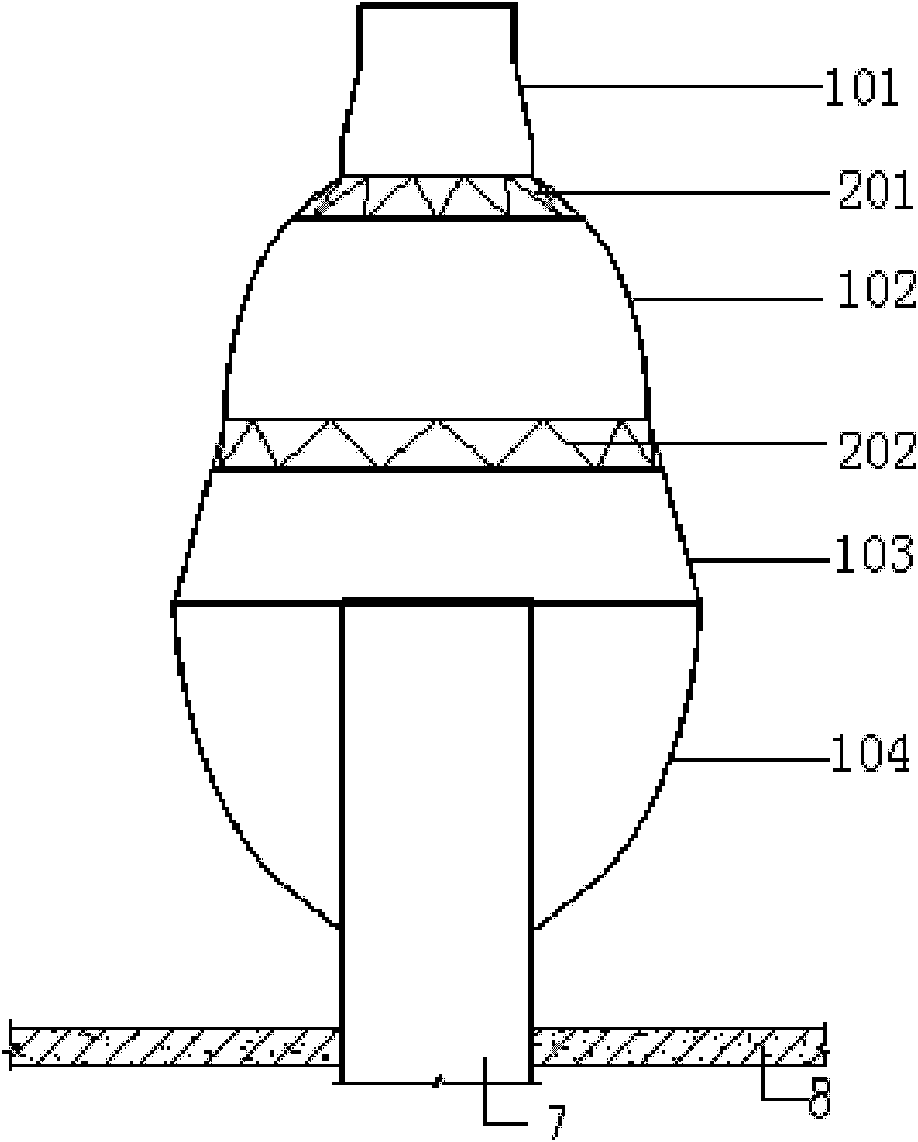 Segmental accumulative jacking installation method of vase-shaped space steel structure