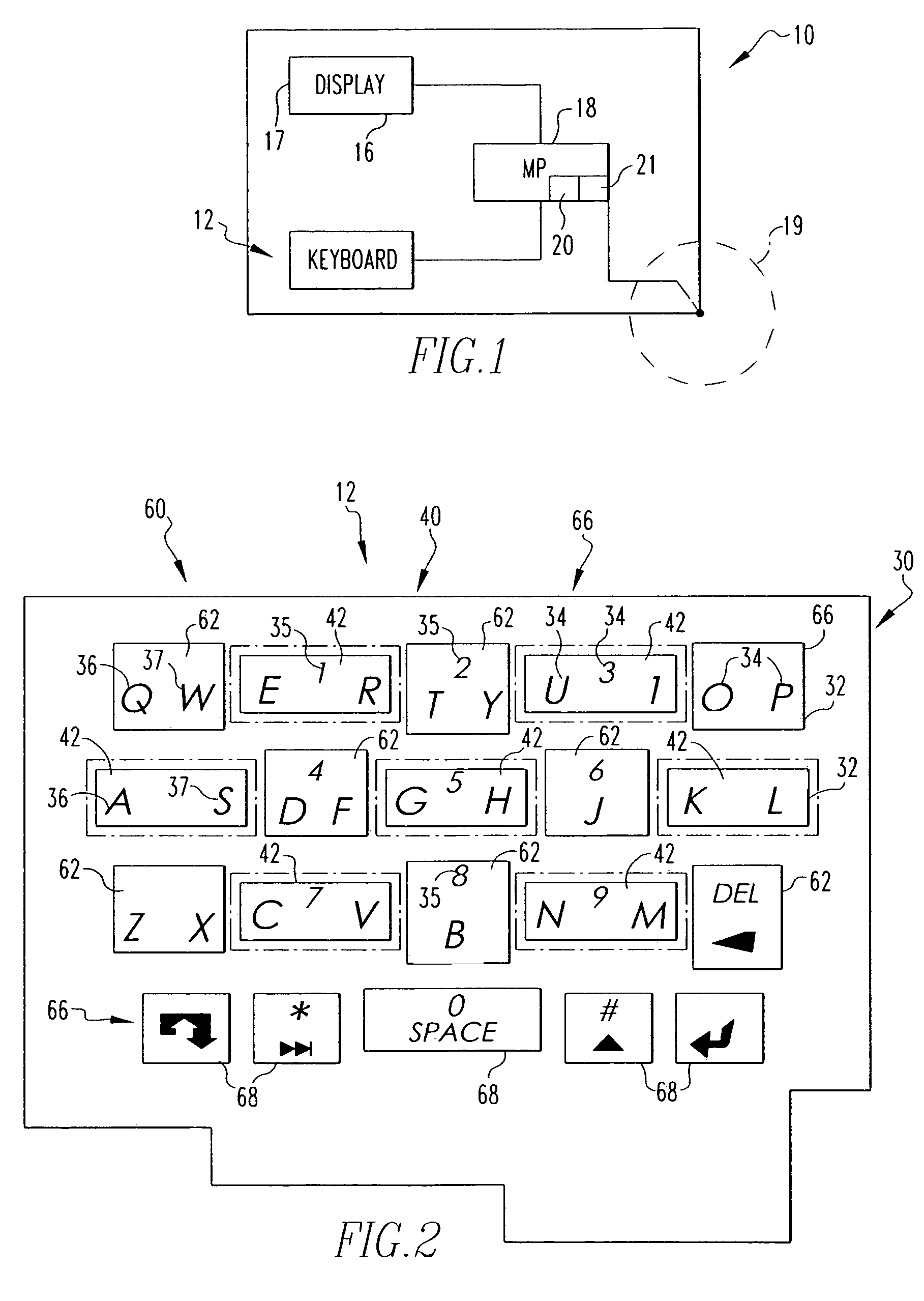 Reduced qwerty keyboard system that provides better accuracy and associated method