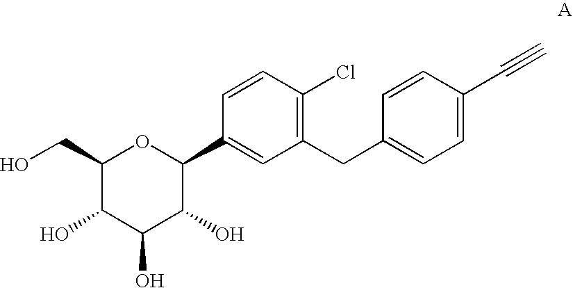 Crystalline forms of 1-chloro-4-(beta-D-glucopyranos-1-yl)-2-[4-ethynyl-benzyl)-benzene, methods for its preparation and the use thereof for preparing medicaments