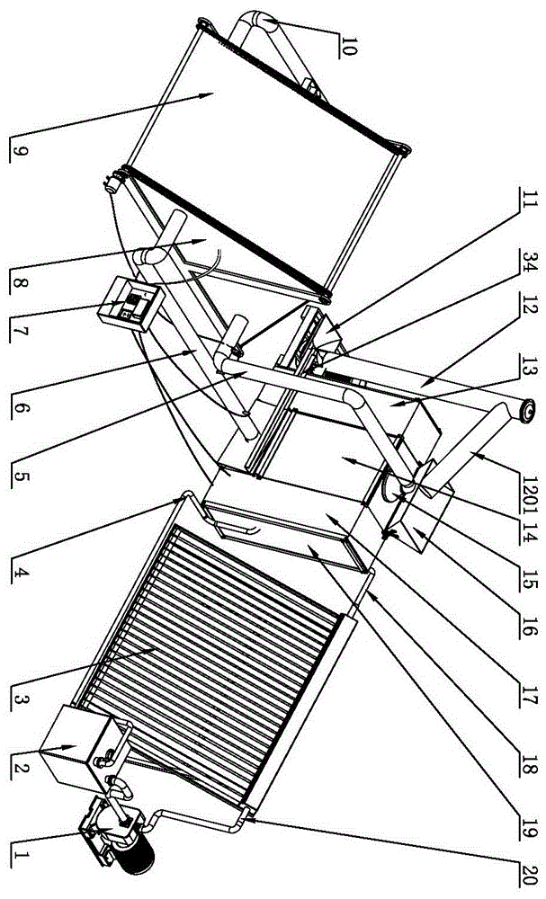 Solar heat-saving cycling type grain drying equipment