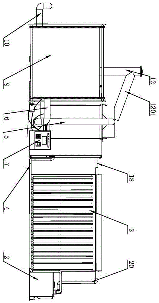 Solar heat-saving cycling type grain drying equipment