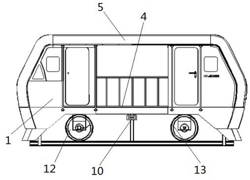 A simulation training system device for a vehicle-mounted electrical service system