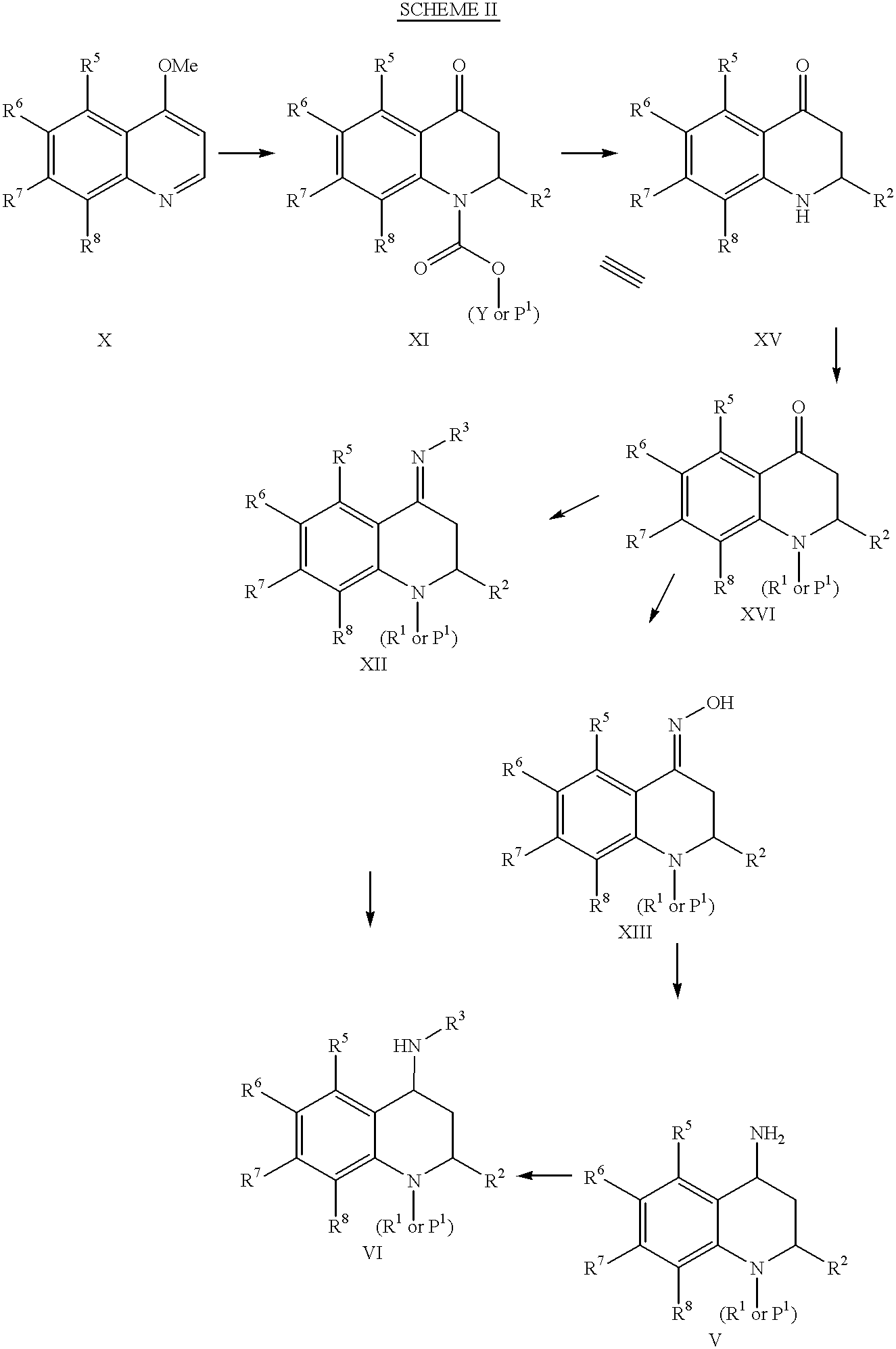 4-amino substituted-2-substituted-1,2,3,4-tetrahydroquinolines
