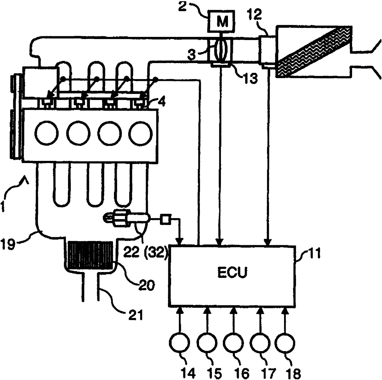 Long-term learning value control device for internal combustion engine