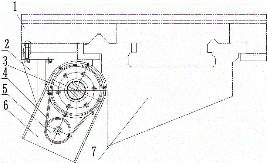Longitudinal driving device for numerical control lathe
