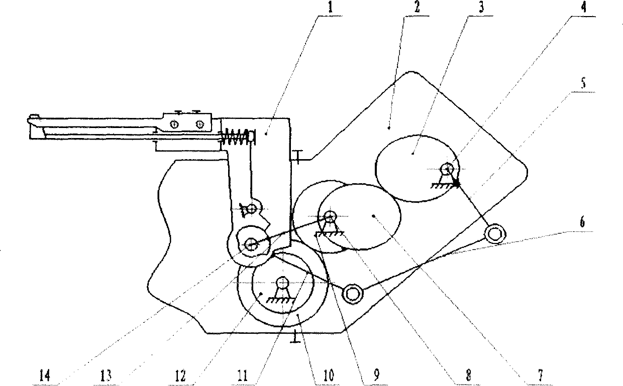 Double-crank pot clamping type transplanting mechanism for rice pot seedling transplanting machine