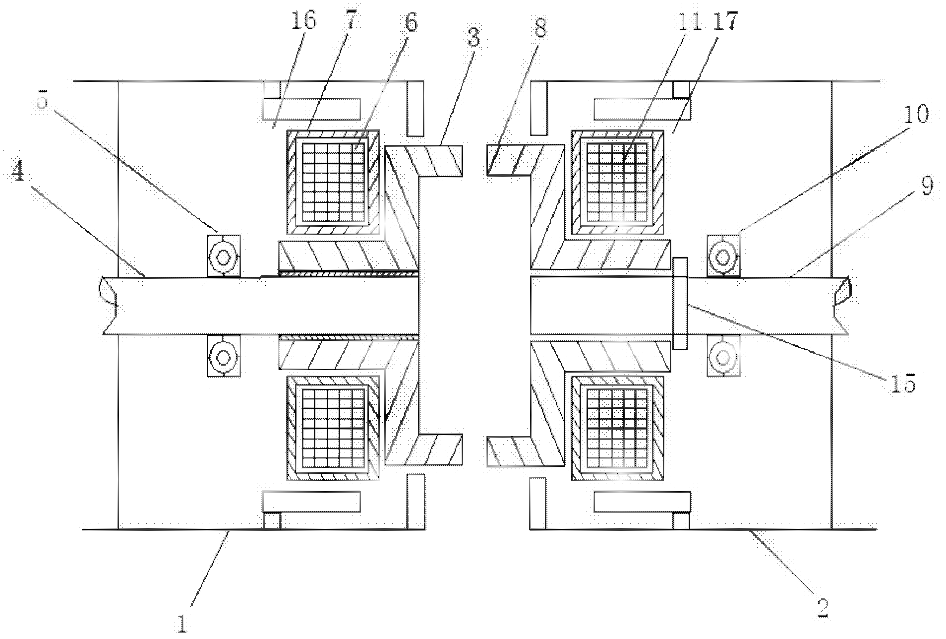 Double-clutching two-gear speed transforming transmission and double-clutching method of speed transforming transmission
