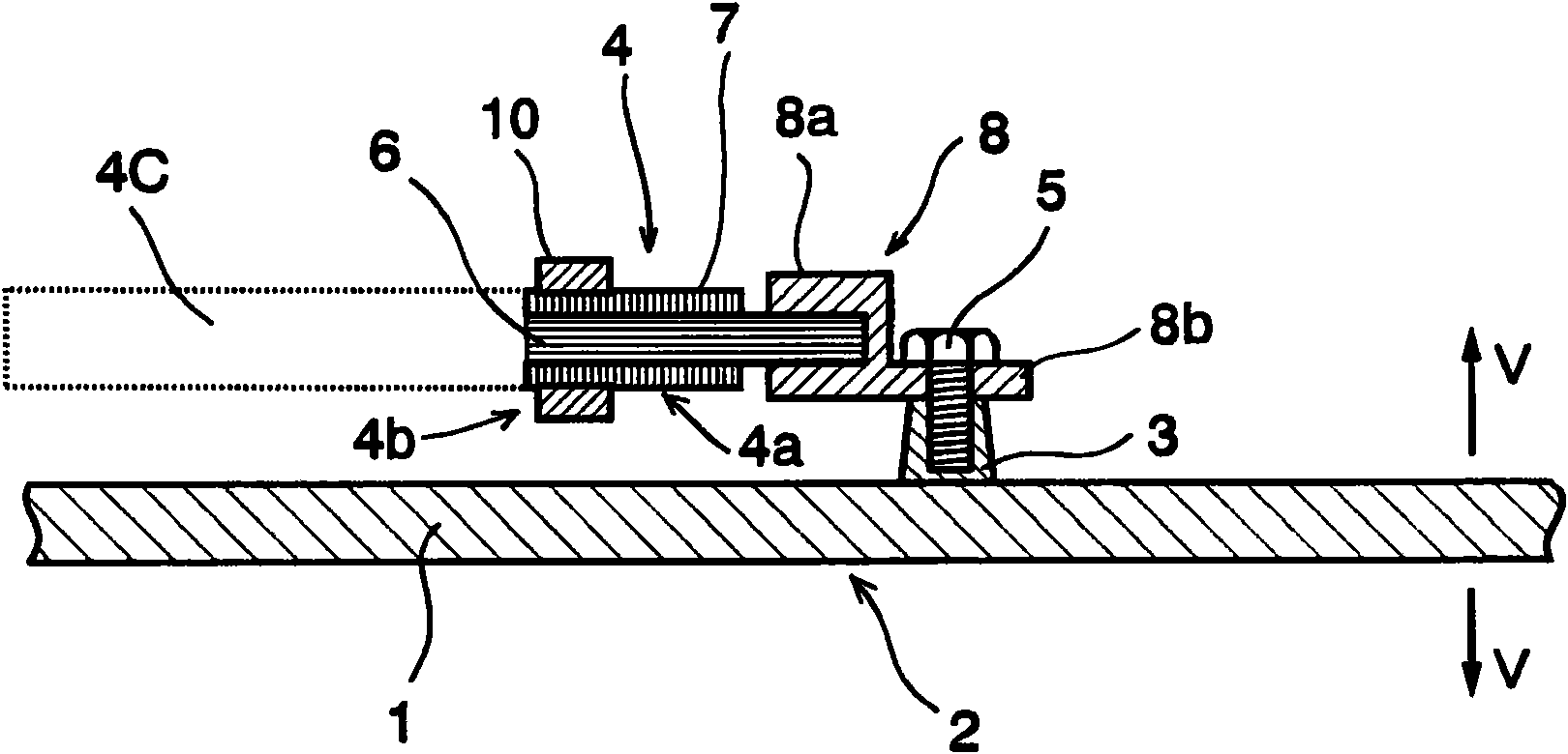 Vibration suppressing structure