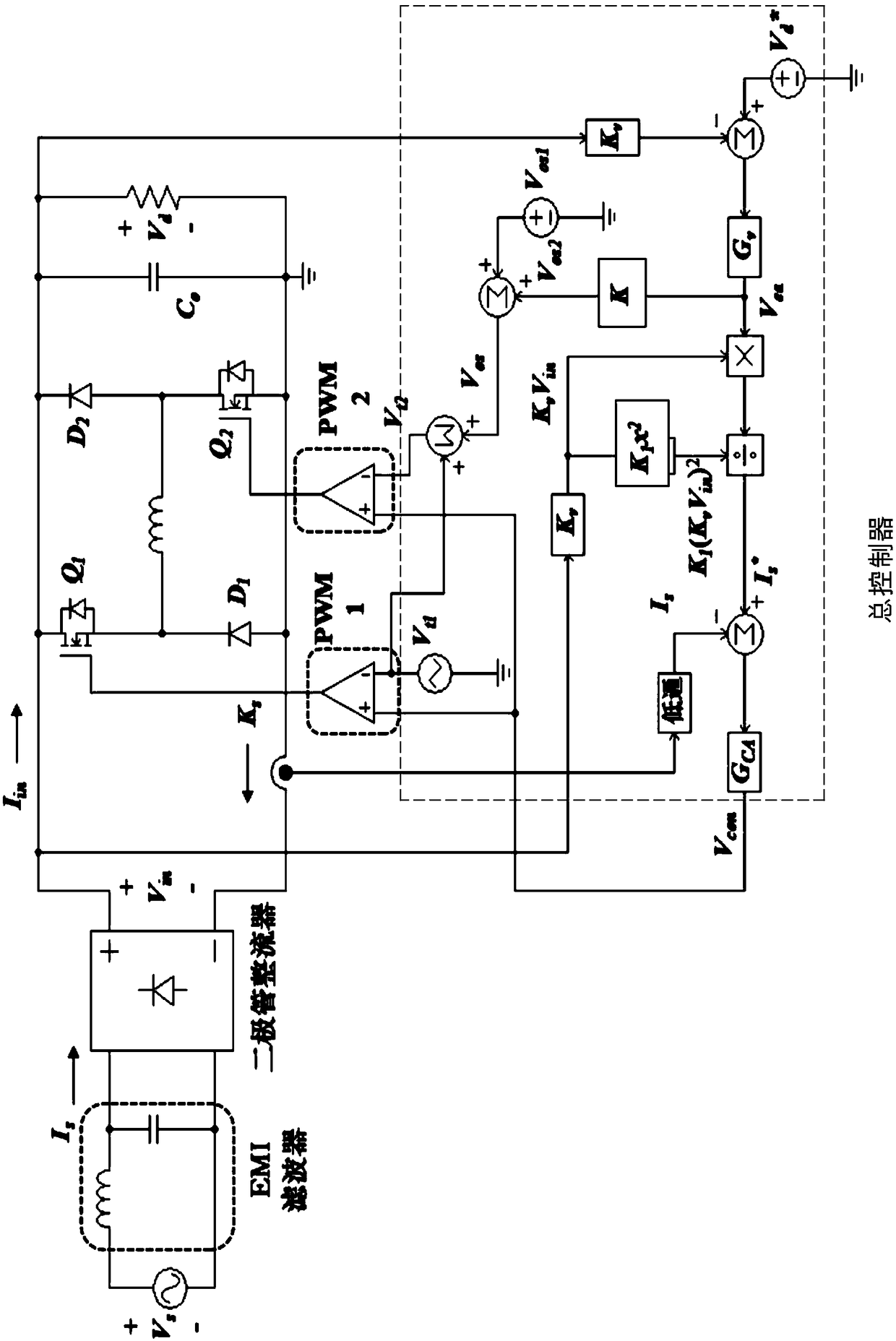 A single-phase step-down ac-dc converter and its control method