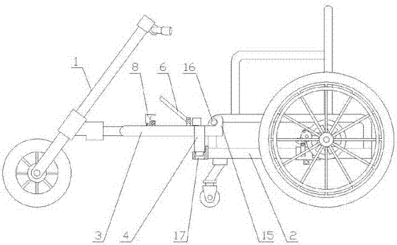 Separation mechanism of wheel chair
