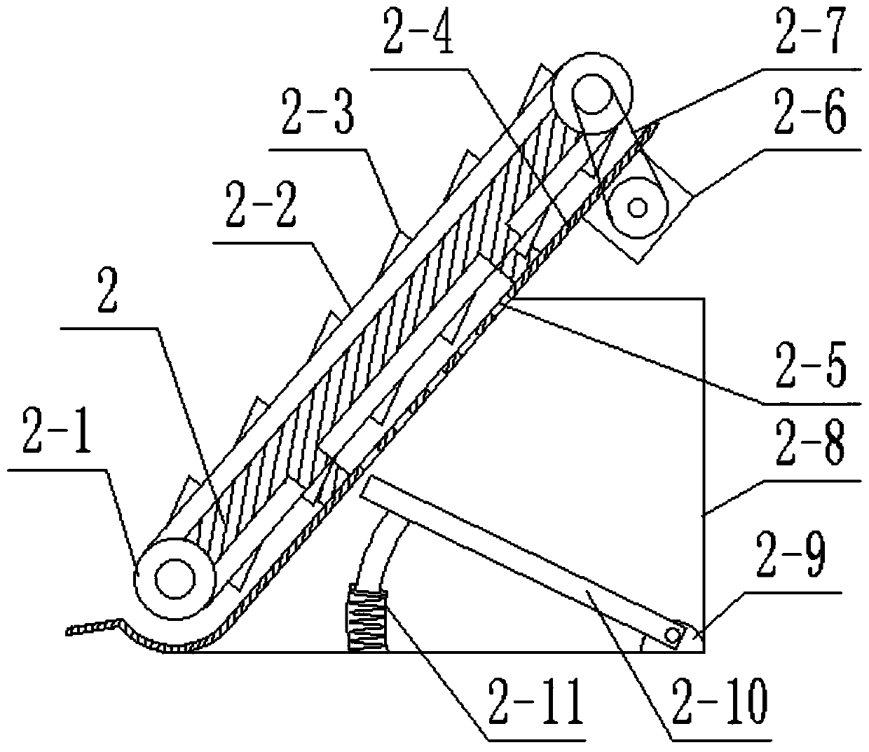 Construction waste crushing device for construction