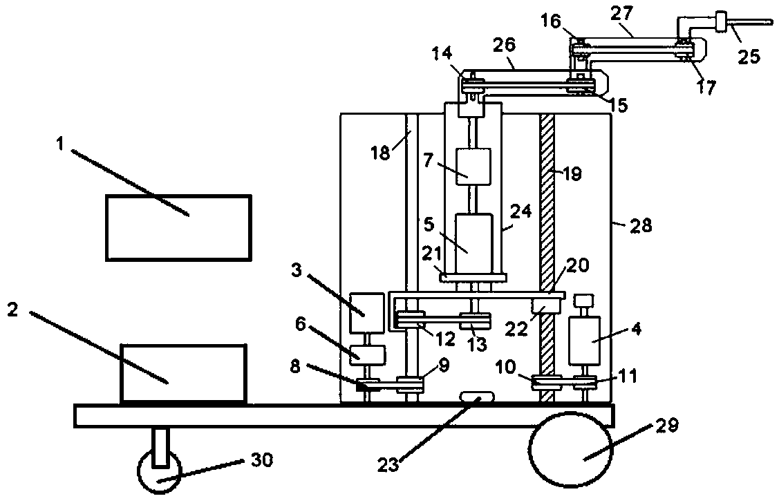 Robot express distribution system and control method applied in express delivery room