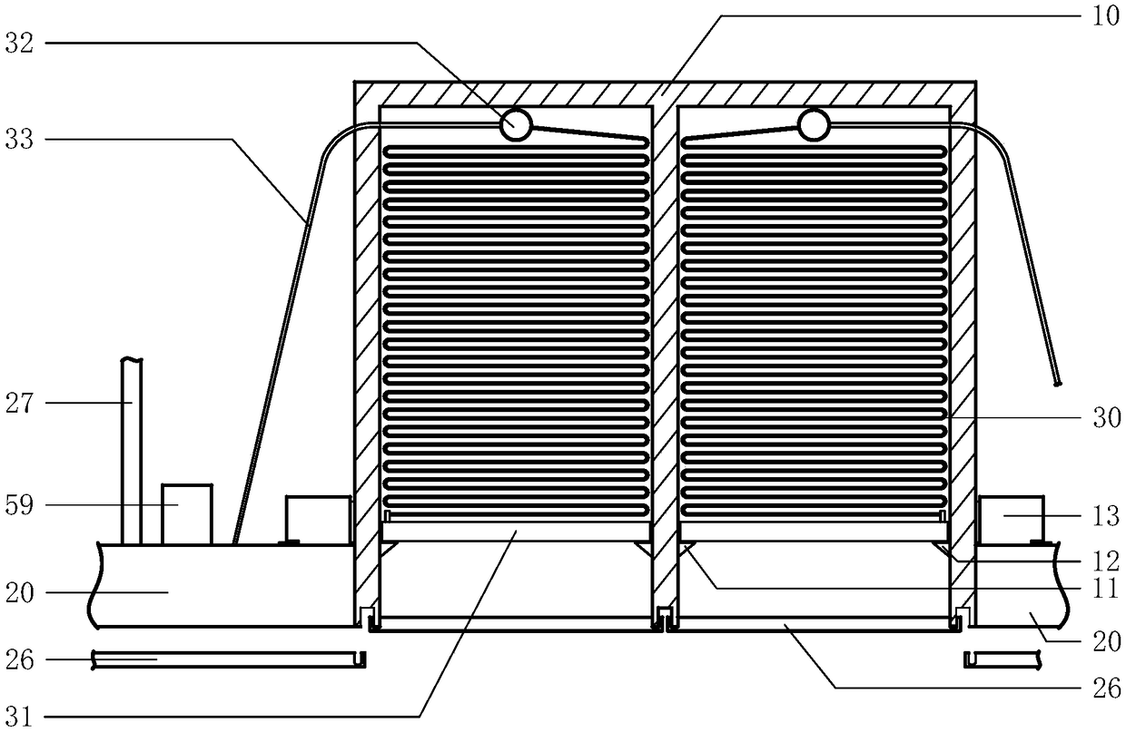 Fire extinguishing device with suspension and coverage functions