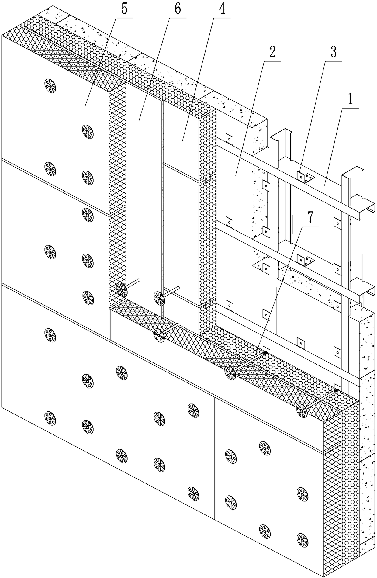 Cavity-free composite heat-insulation thermal-break bridge structure and construction method