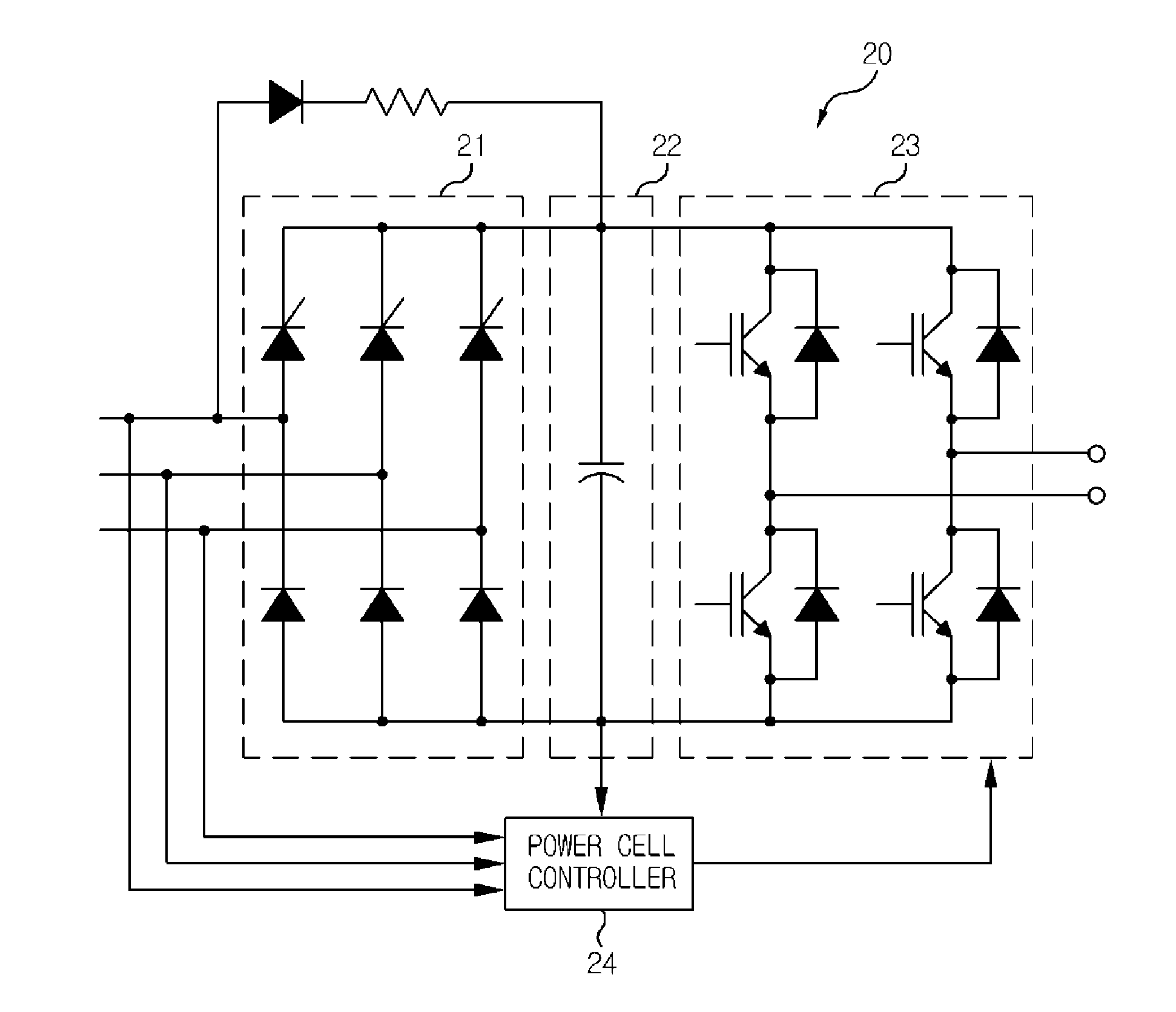 Method for compensating instantaneous power failure in medium voltage inverter and medium voltage inverter system by using the same