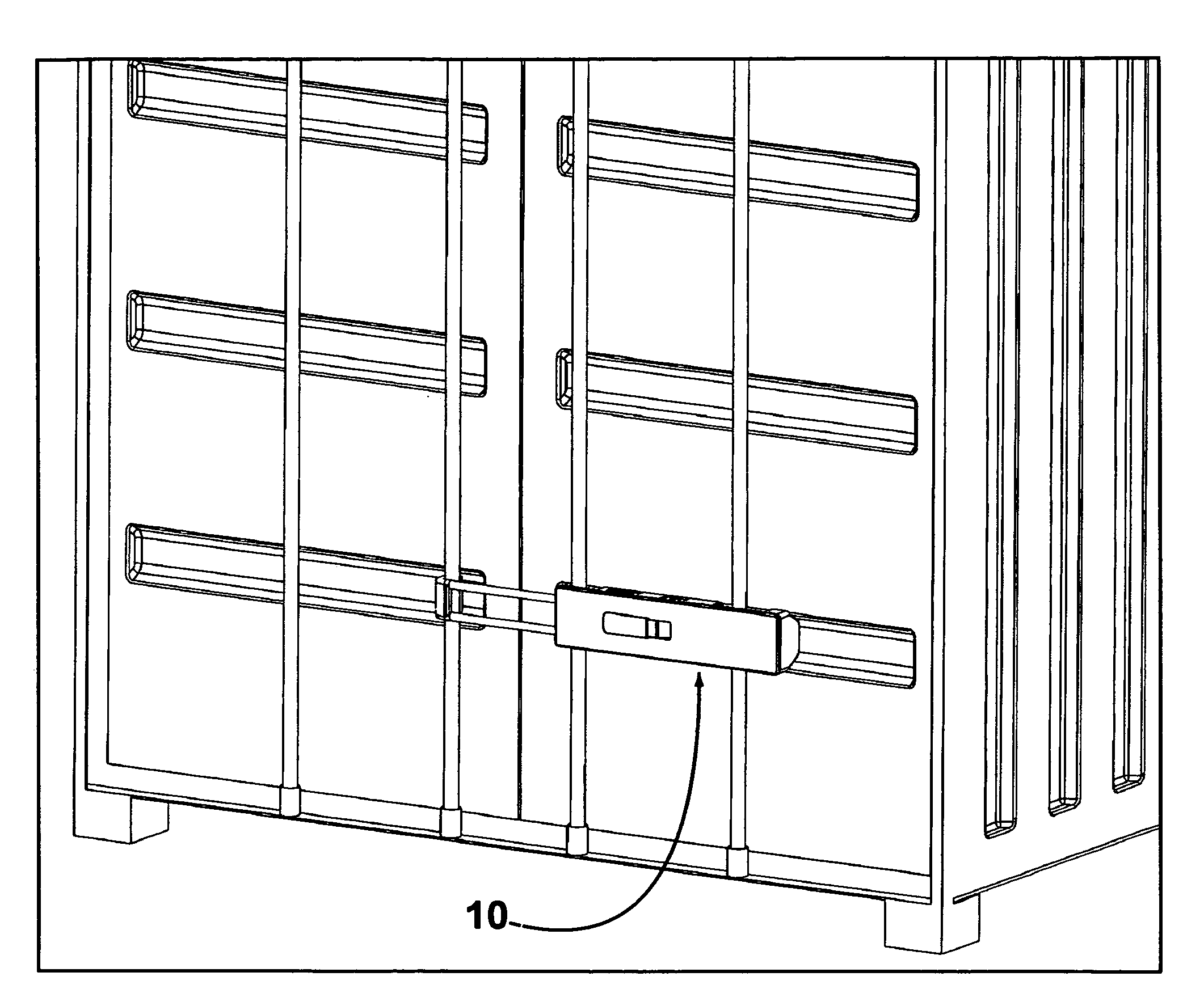 Shipping container having integral geoclock system