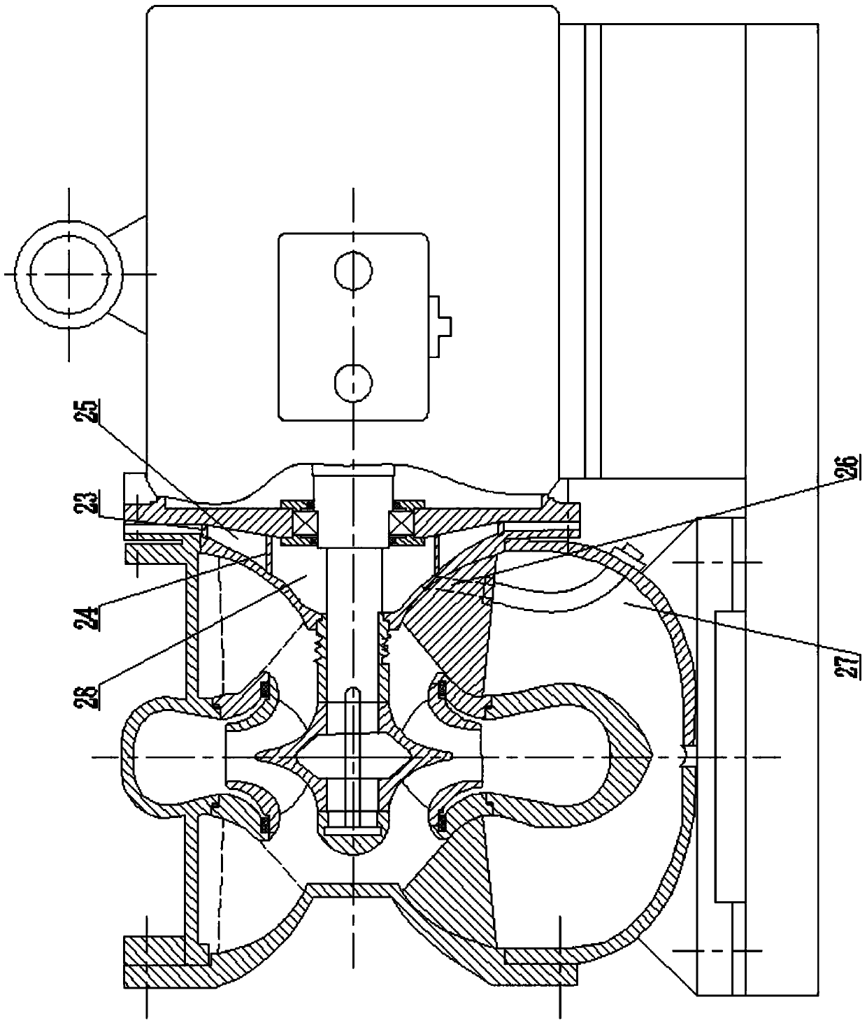 Energy-saving horizontal direct-connected single-stage double-suction centrifugal pump