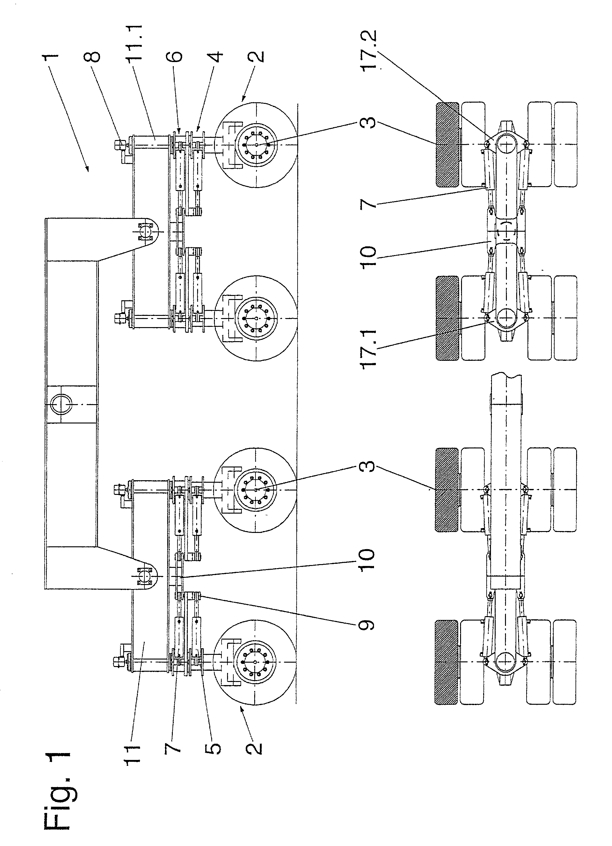Steering device for axles
