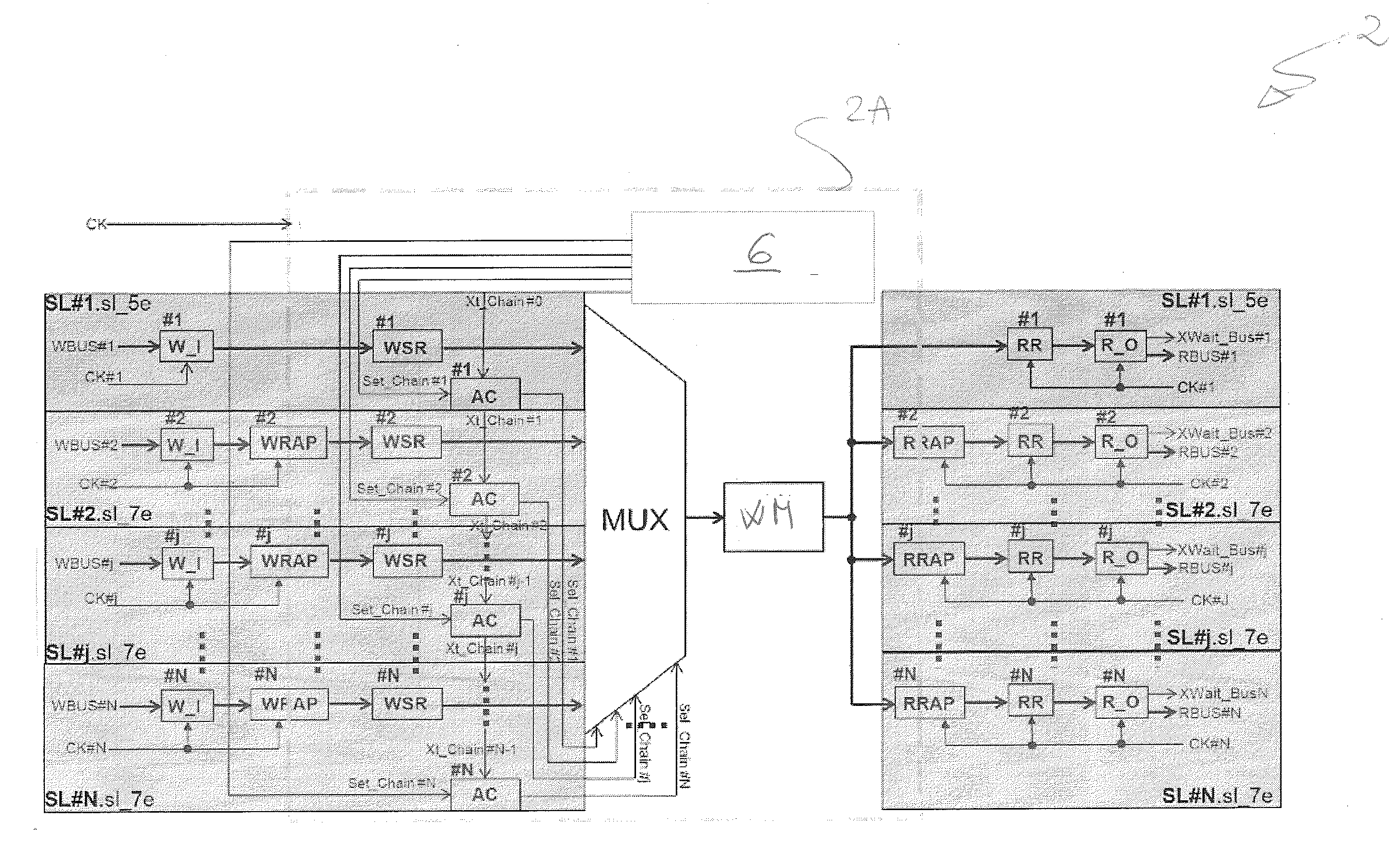 Device and method for writing/reading a memory register shared by a plurality of peripherals