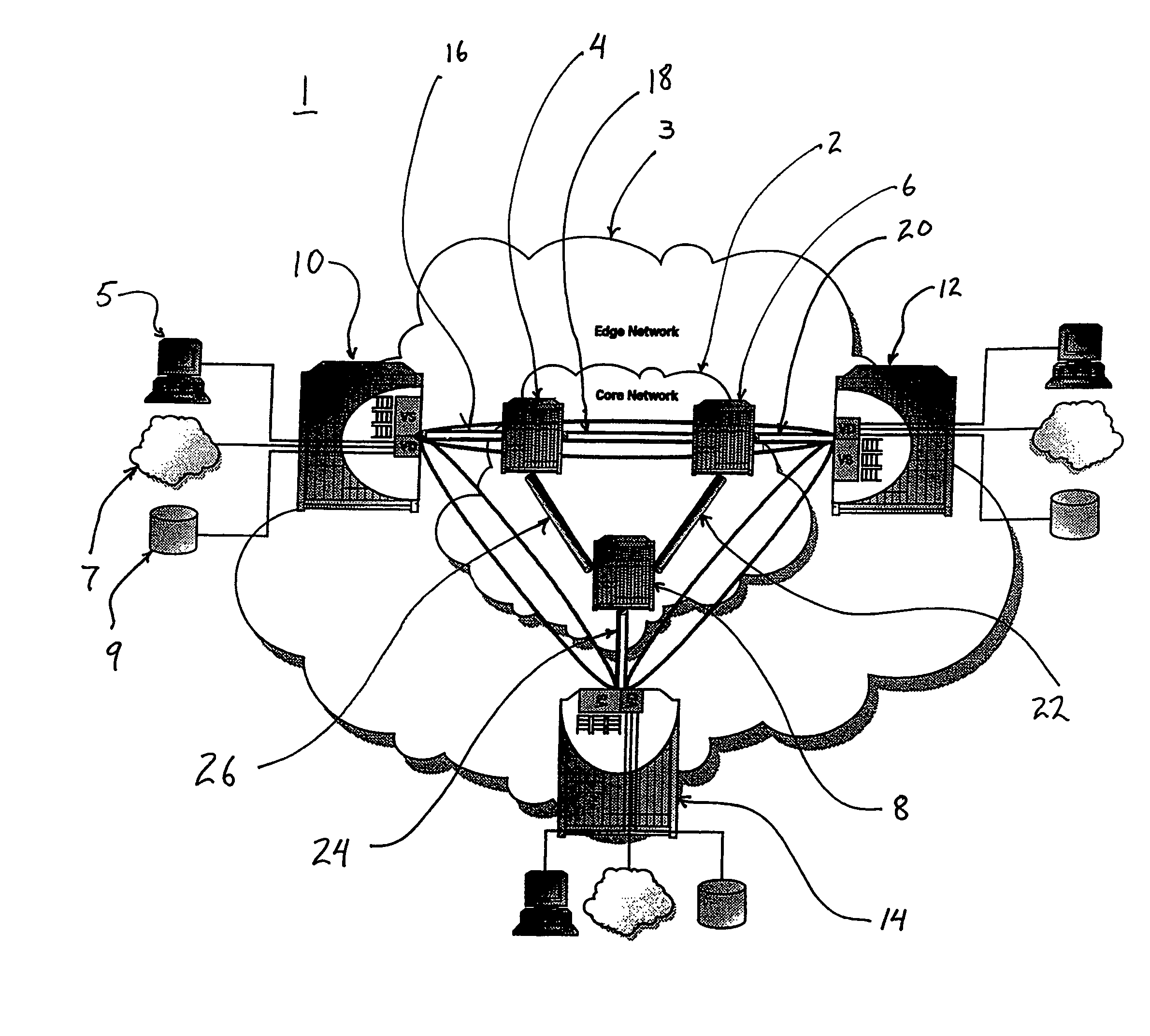 Method and apparatus for provisioning traffic dedicated cores in a connection oriented network