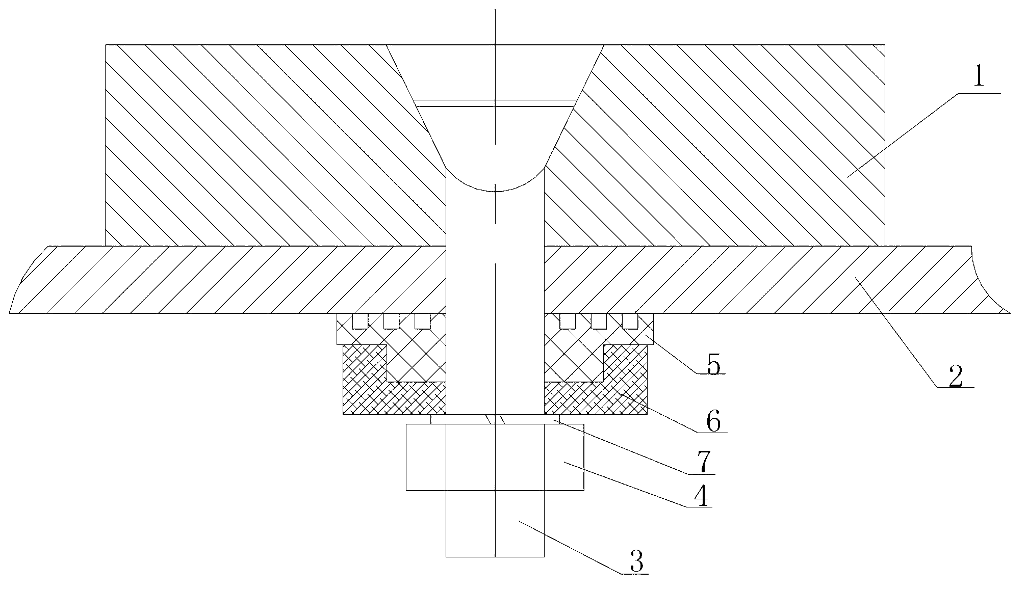 Buffering bolt sealing device for ball milling machine