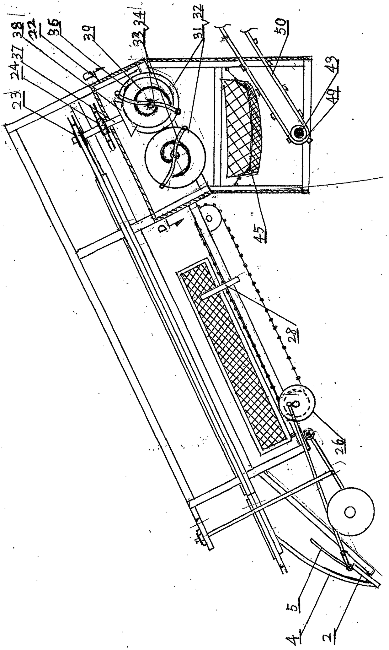 A detachable and hanging peanut combine harvester